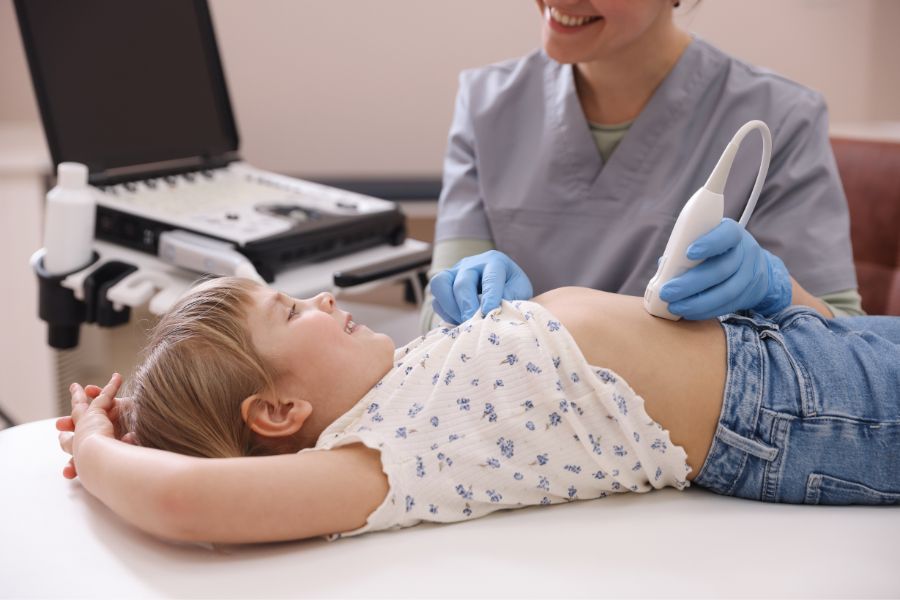 USG brzucha dziecka